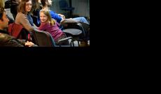 Az est legfiatalabb résztvevője, Jana - és édesanyja, a Balassi Intézet kiküldött lektora, Czinege-Panzova Annamária