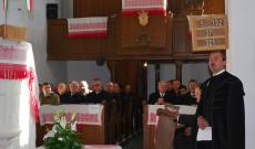 Varró-Bodoczi Barna, szentgericei unitárius lelkész szól az egybegyűltekhez