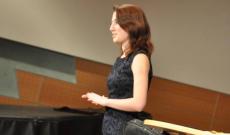 Paluska Zsuzsanna, az MDE-VUS elnöke köszönti a vendégeket Paluska Zsuzsanna, az MDE-VUS elnöke köszönti a vendégeket