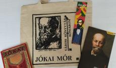 Jókai-reklámtáska, -könyv, -könyvjelző és -brossúra