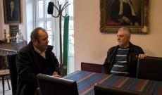 Koszta István lelkész köszönti a professzor urat