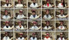 A résztvevők töredéke honfoglalás kori viseletben