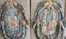 A Thoroczkay és a Teleki család esküvői címere 1800-ból a gernyeszegi kastélyban