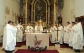 Az ausztriai magyar és magyarul beszélő katolikus papok szokásos évi találkozójuk második napján Szombathelyen a Szent Márton-templomban mutattak be szentmisét Veres András püspökkel együtt