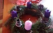elkészült adventi koszorú elkészült adventi koszorú