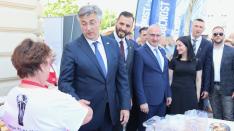 Rozalija Jakumetović elnökasszony és Andrej Plenković horvát miniszterelnök