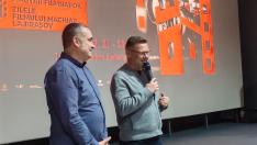 Toró Tamás és Dan Ghita alpolgármester a megnyitón 