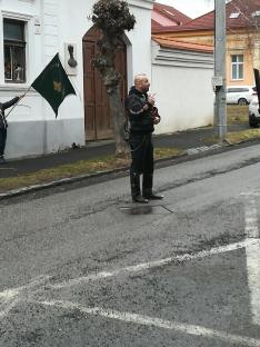 Tóth Zoltán a Kerecsen Motoros Egyesülettől tartott beszédet