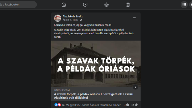 Az Alapiskola Facebook oldala