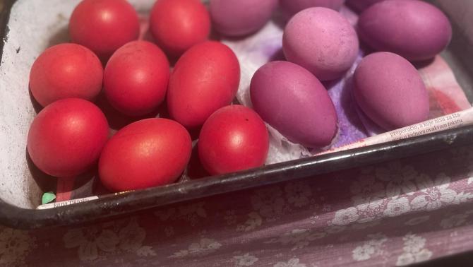 Húsvéti tojások közvetlenül a kertből 