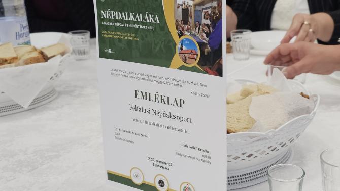 Népdalkaláka Csíkborzsova 2024 Emléklap