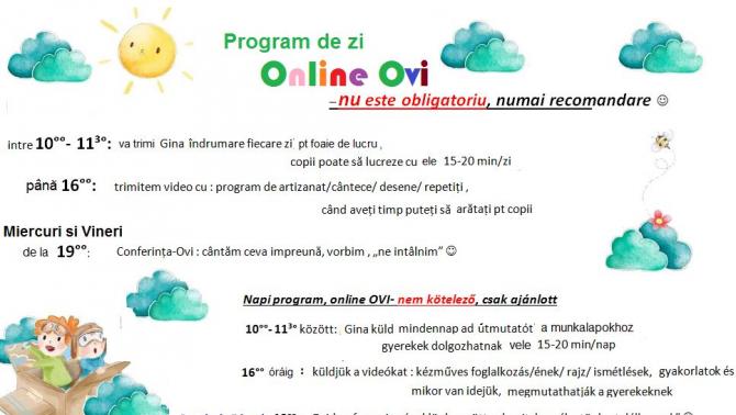 Lészped, online ovi, napi program
