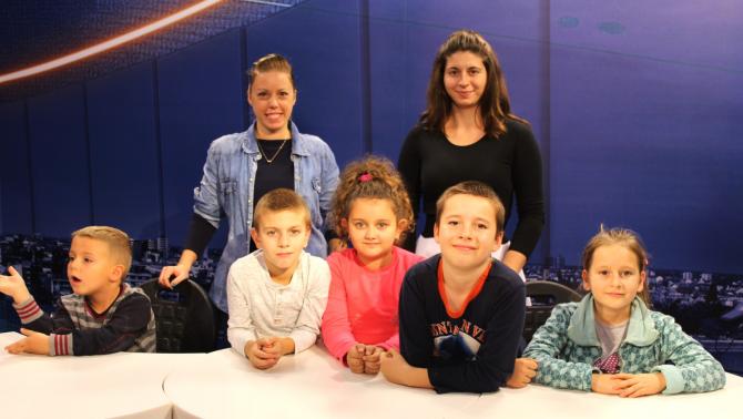 A maradéki magyar tagozatos osztály diákjai az újvidéki Pannon RTV stúdiójában